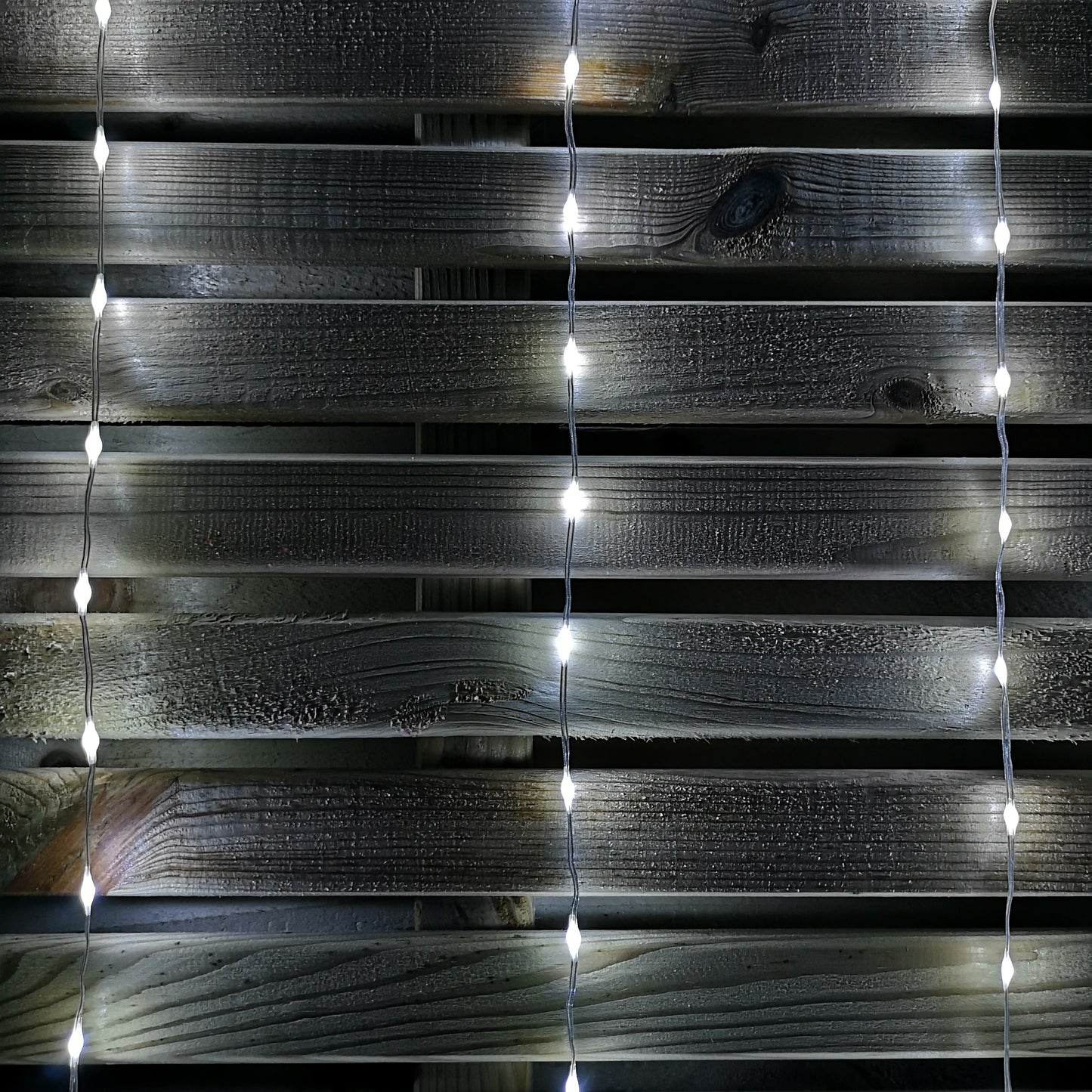 Factory Seconds: 1.2m Cool White LED Star Curtain Lights Christmas Decorations
