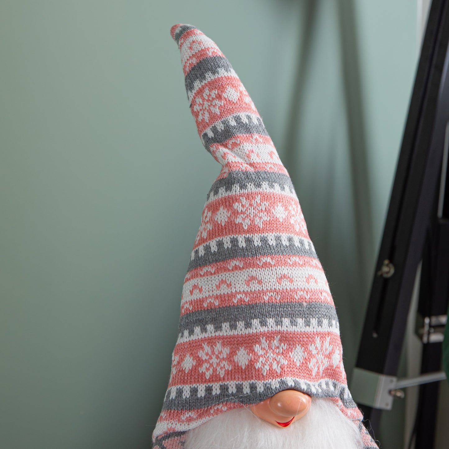 30cm Christmas Male Gonk with LED Light - Striped Hat
