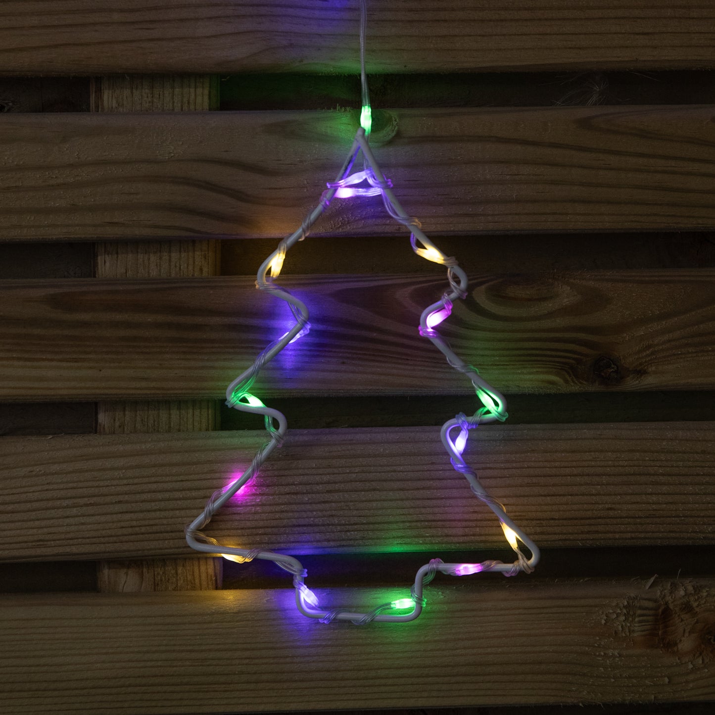 1.2 x 1.1m Christmas Window Curtain Light with 327 Multi-Coloured LEDs