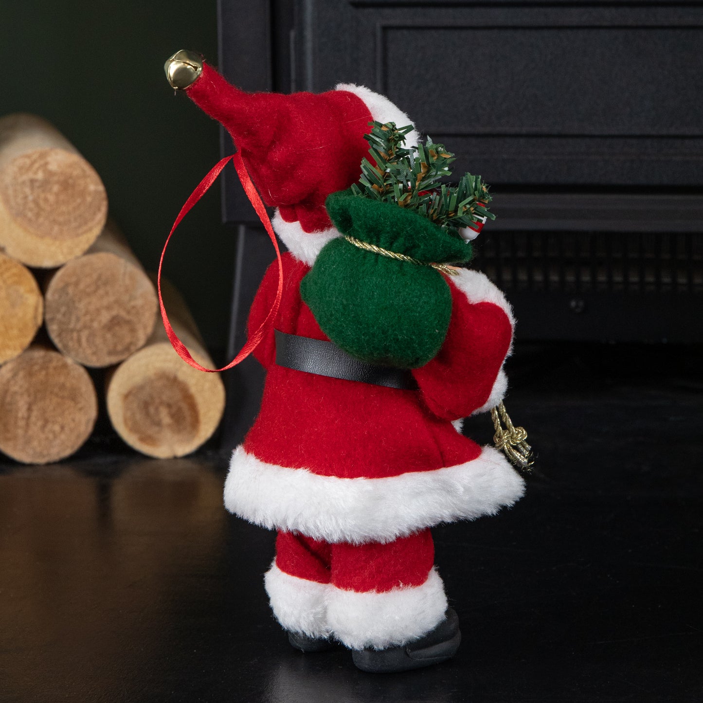 24cm Red and White Traditional Hanging Santa Christmas Pendant