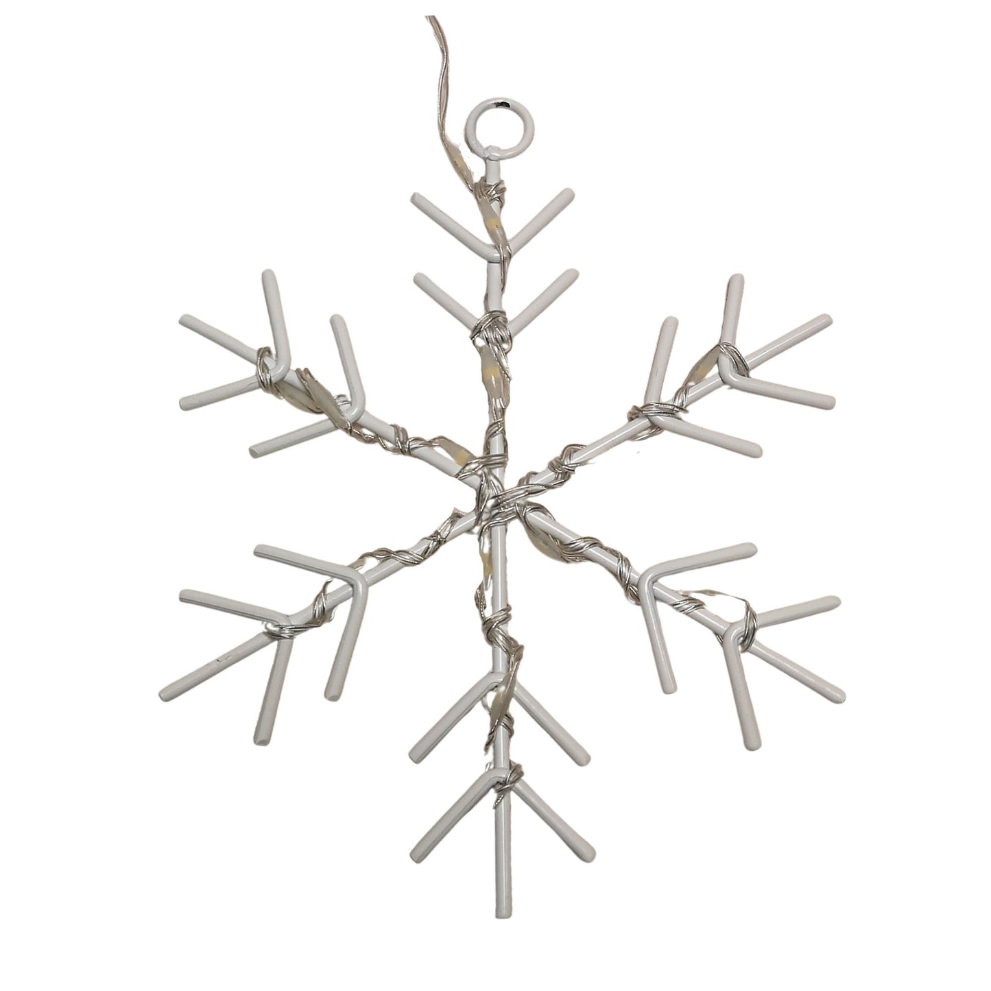 1.2m LED Snowflake Curtain Lights Christmas Decorations in Cool White