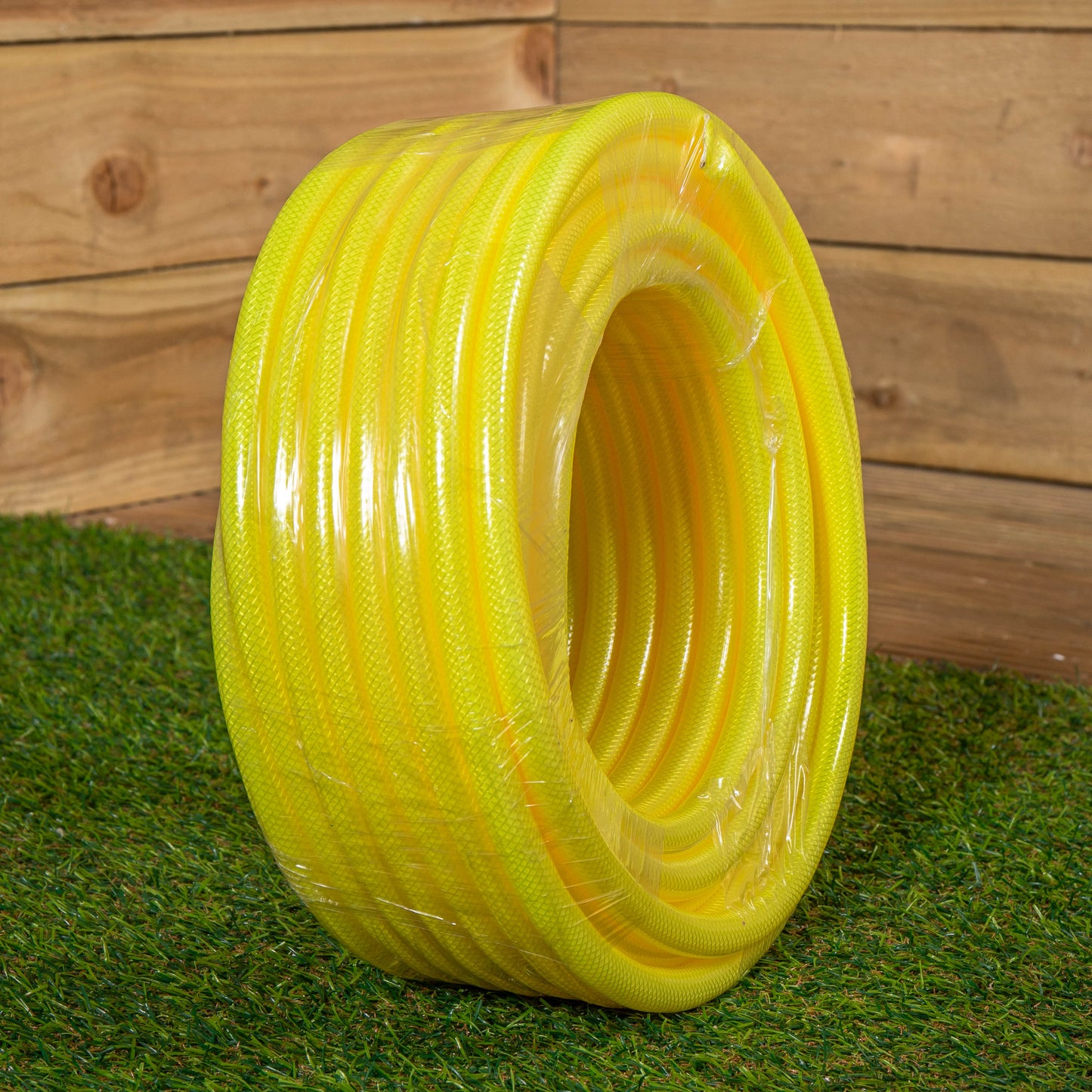 25m Yellow Reinforced Kink Resistant Garden Hose Pipe with Connectors