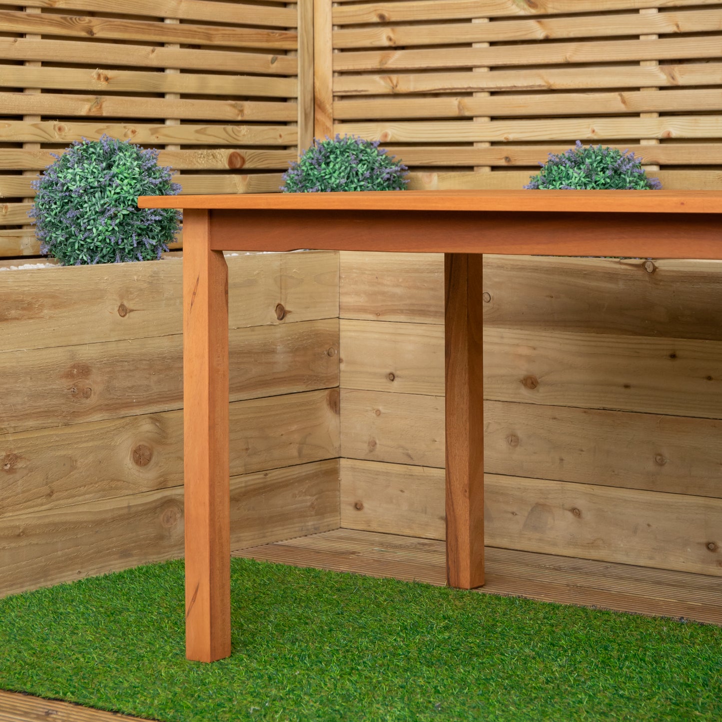 Grasmere Outdoor 6 Person Rectangular Wooden Garden Patio Table