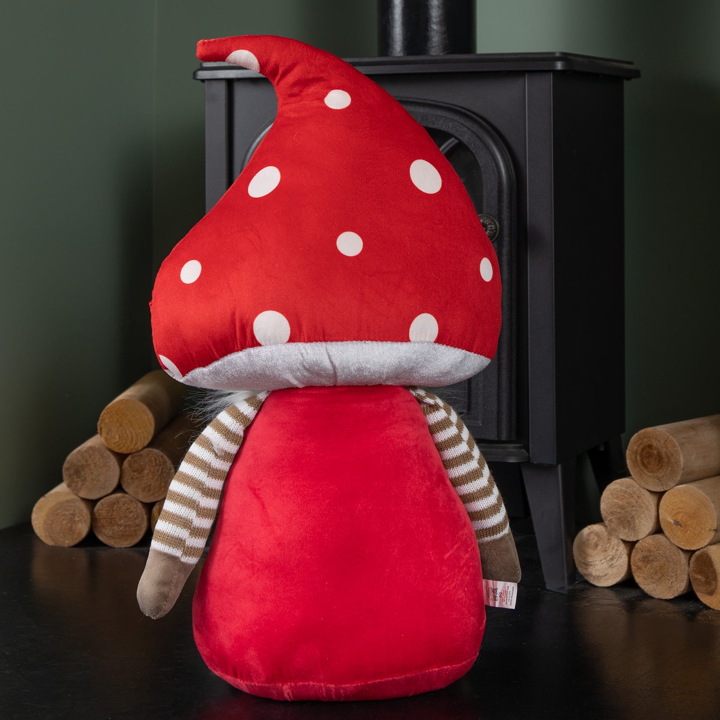 50cm Red Soft Festive Porta-Bella Christmas Mushroom Gonk Decoration