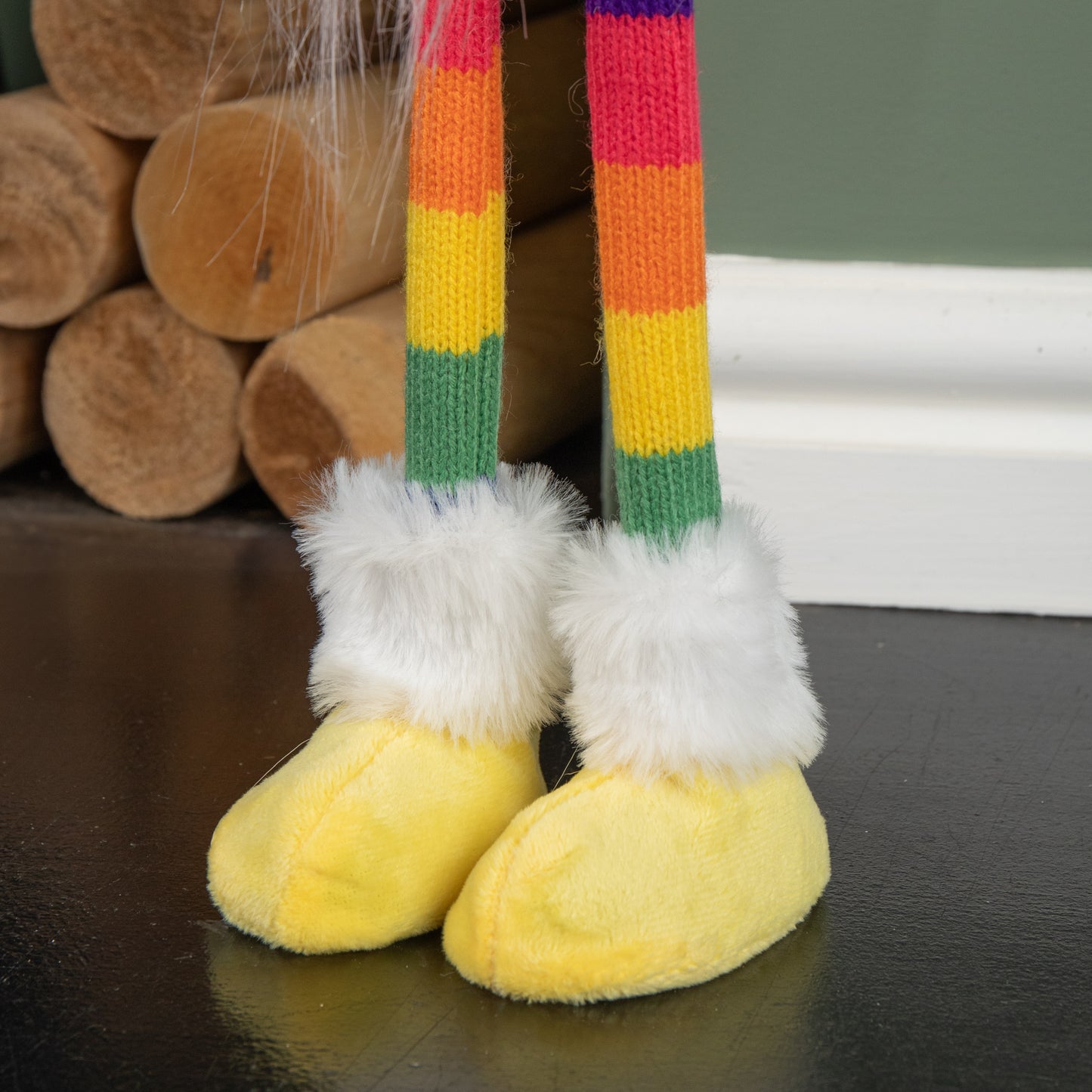 55cm Standing Plush Rainbow Christmas Gonk Decoration