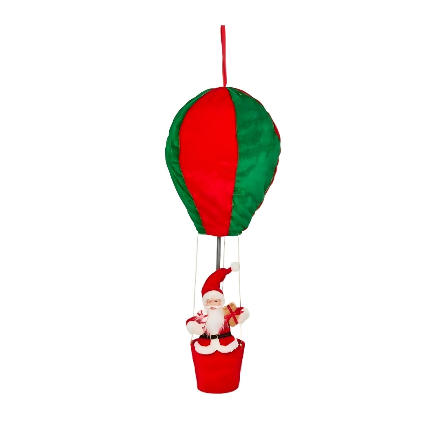 80cm Red and Green Santa's Hot Air Balloon Hanging Christmas Decoration