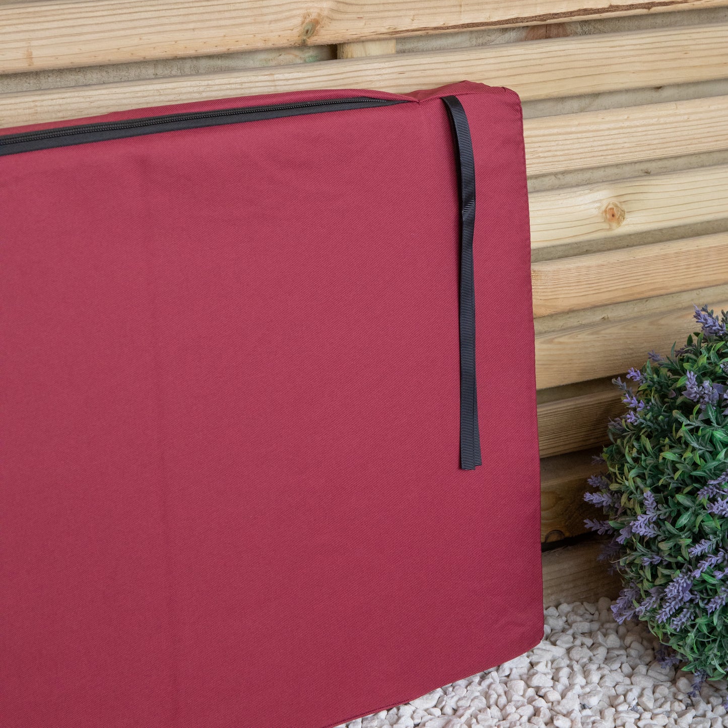 99 x 41cm Cushion Base for 2 Seater Wooden Garden Bench in Burgundy