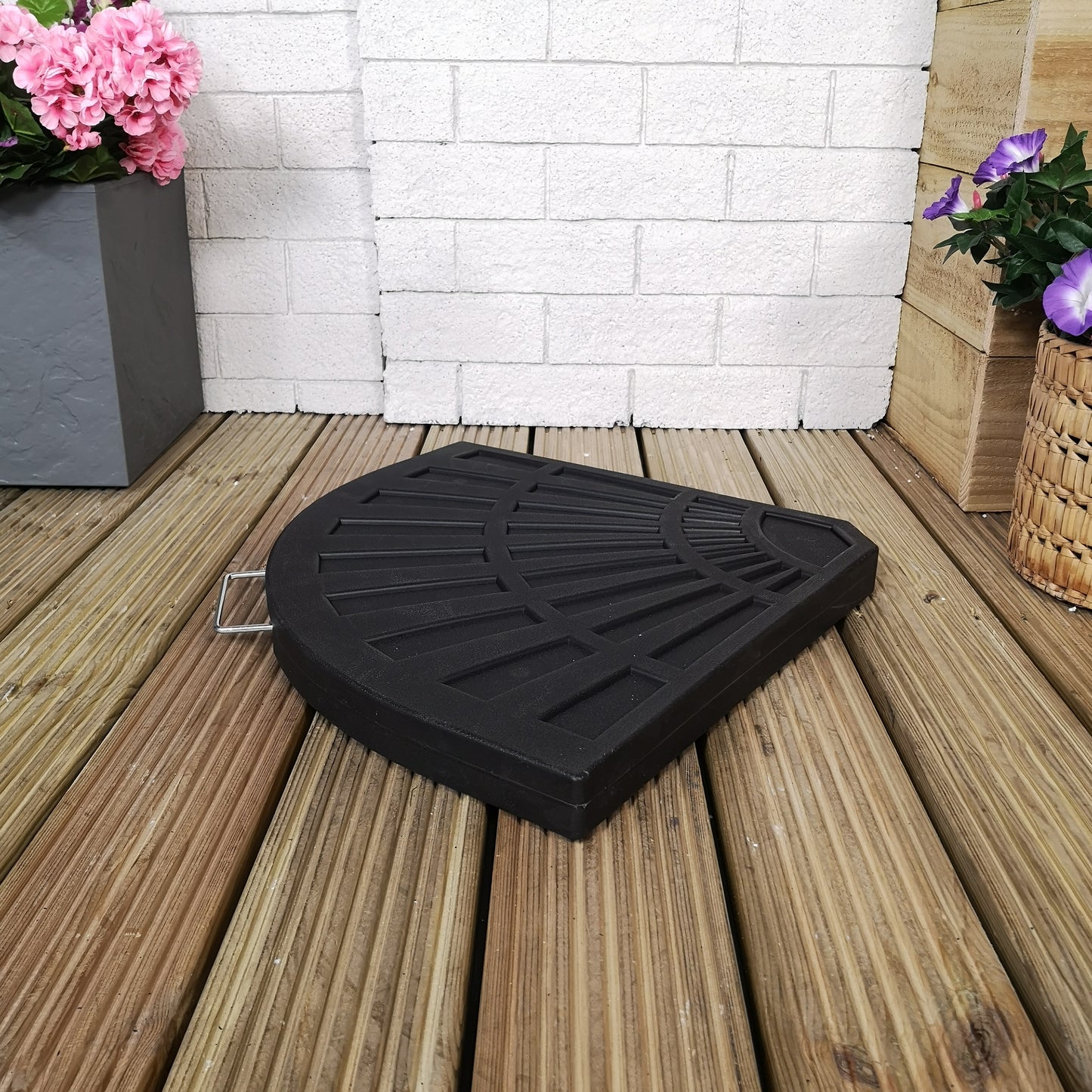 1 Piece 14kg Black Hanging Banana Cantilever Garden Parasol Base Weight