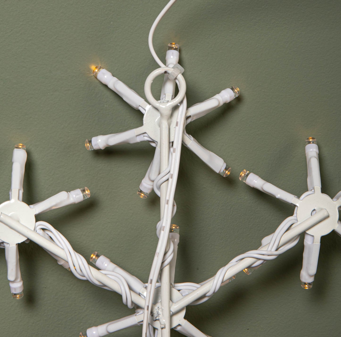 50cm Light up Hanging Christmas Snowflake with 180 Multi-Action Warm White LEDs