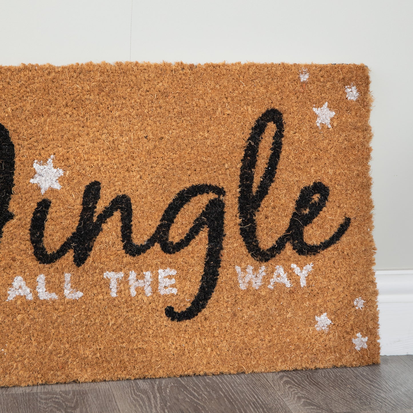 60cm x 40cm Jingle All The Way Coir Doormat with PVC Backing