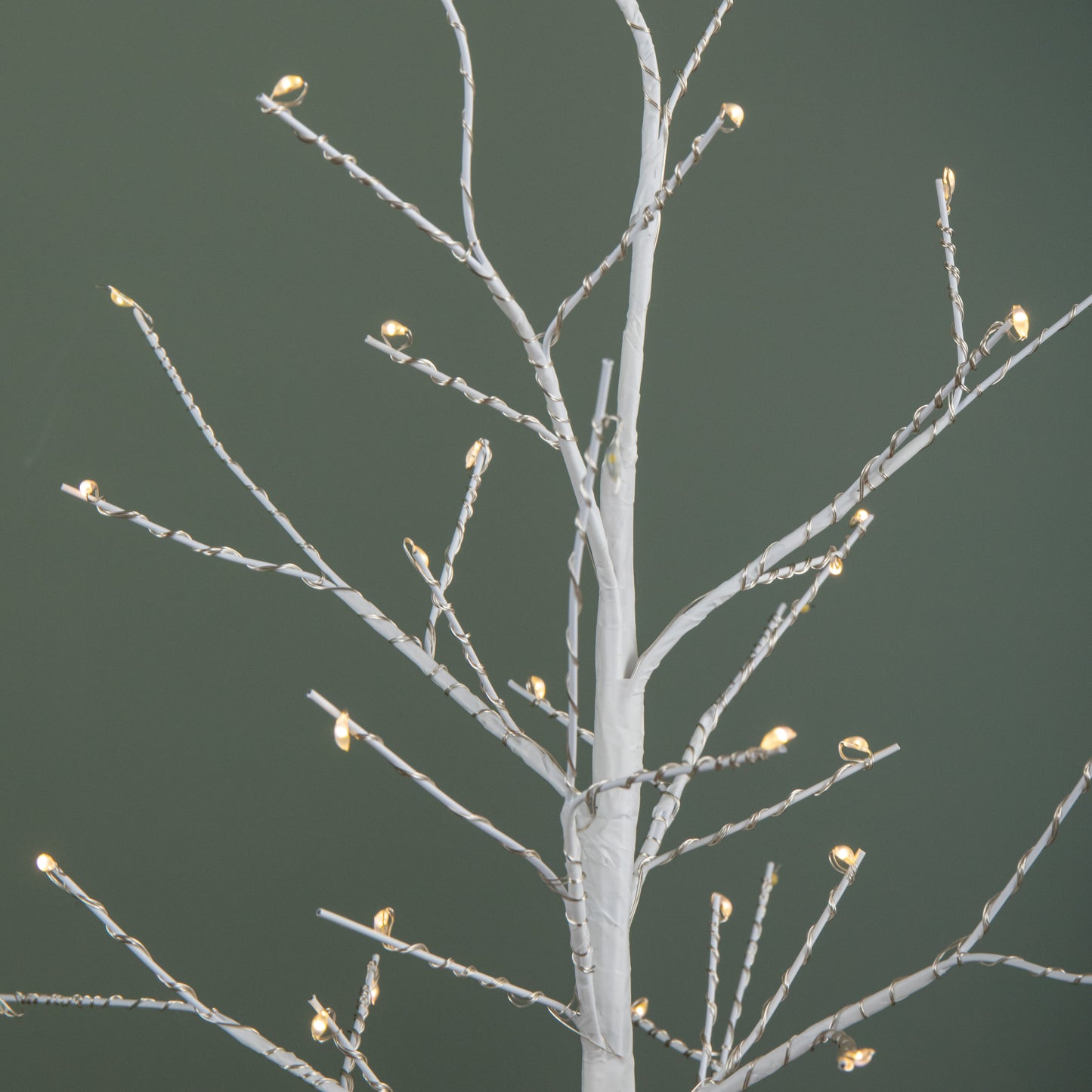 60cm Battery Operated Micro Light up Christmas Twig Tree with 48 Warm White LEDs