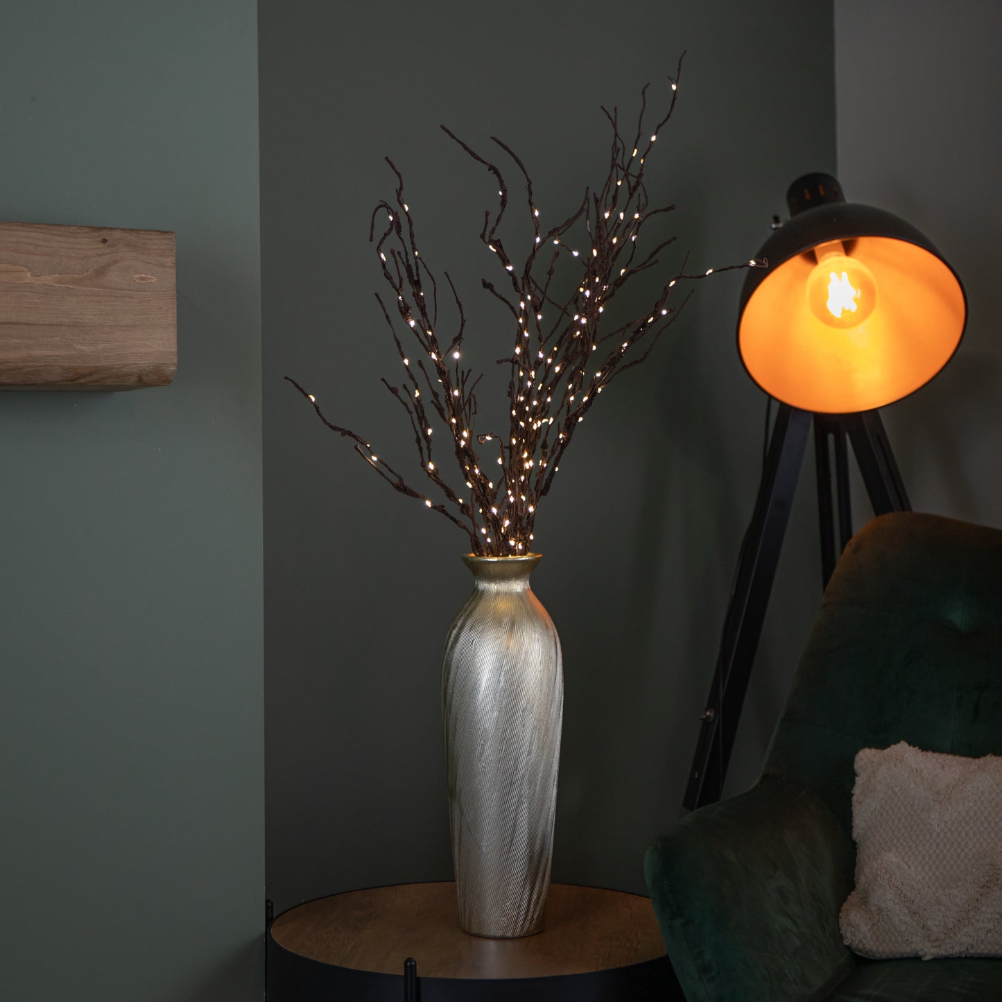 90cm Set of 3 Light up Christmas Twigs with 210 Warm White LEDs (Twigs only)