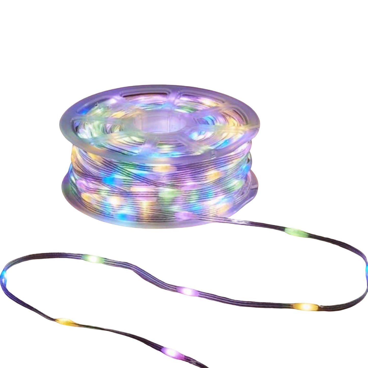 37.5m Light up Christmas Two Tone String Lights with 500 Warm White & Multi-Coloured LEDs