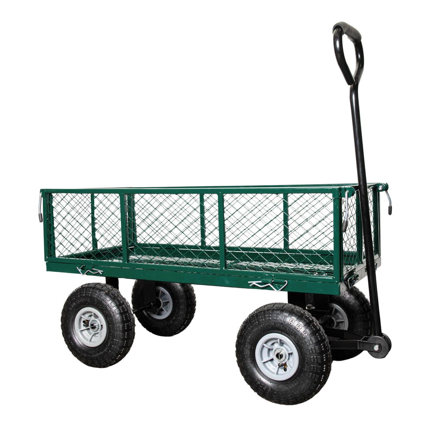 Heavy Duty Green Metal Garden Festival Cart Truck Trolley Wheelbarrow