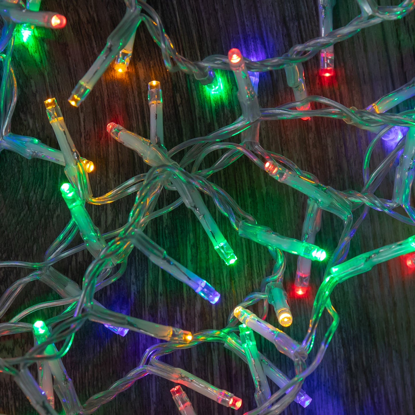 25m 1000 LED TreeBrights Christmas String Lights with Timer in Multi-Coloured on Clear Cable