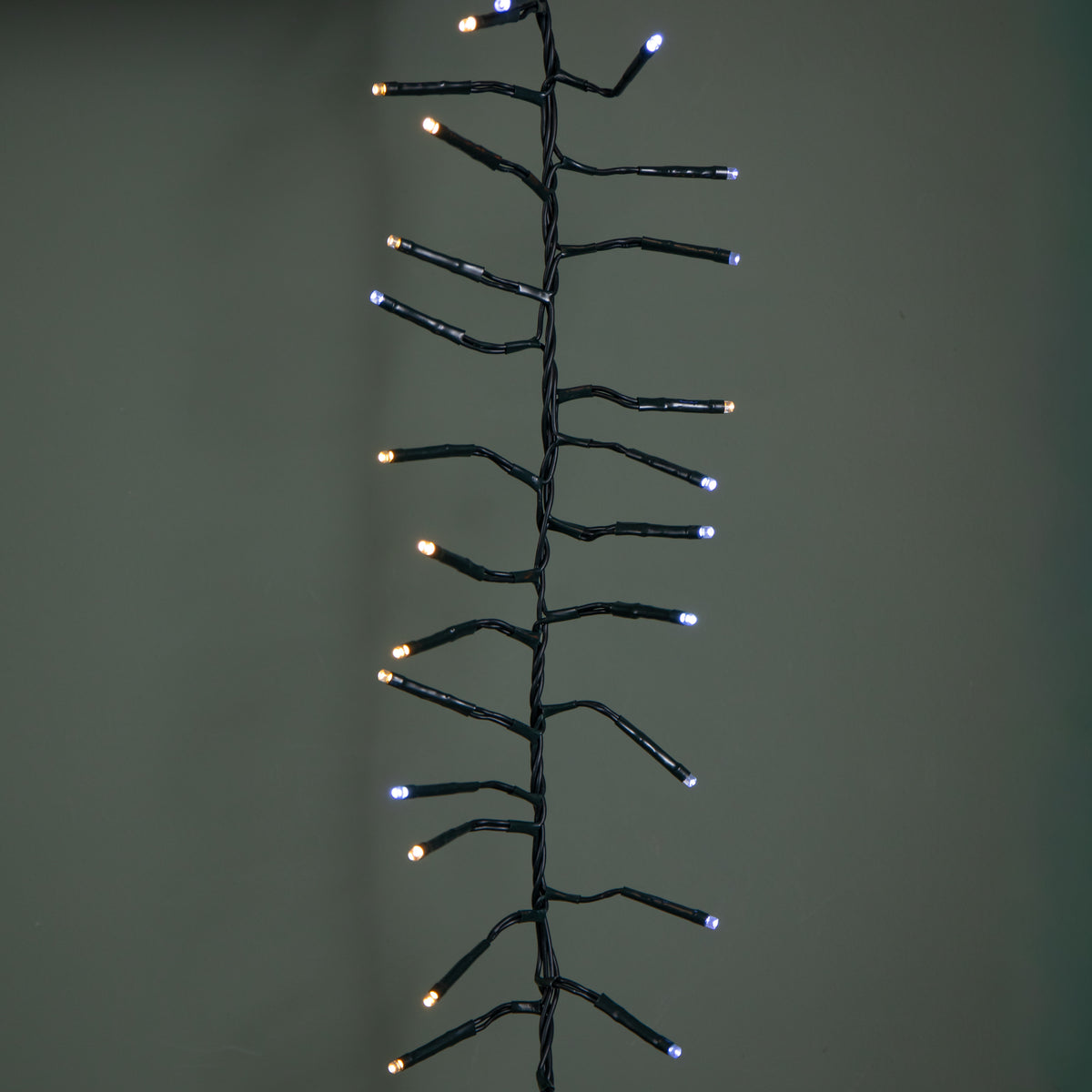 62.5m 5000 LED Christmas Cluster Multi-Action String Lights with Timer in White & Warm White