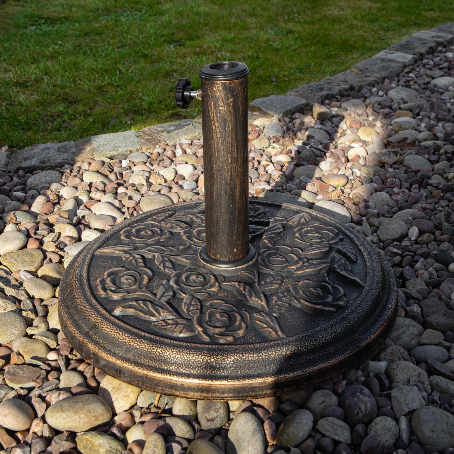 Factory Seconds 9kg Heavy Duty Bronze Cast Iron Effect Garden Parasol Base