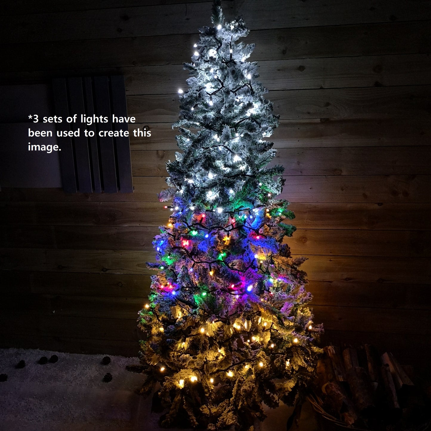 100 LED 8m Premier Christmas Connectable Outdoor Static Lights in Warm White