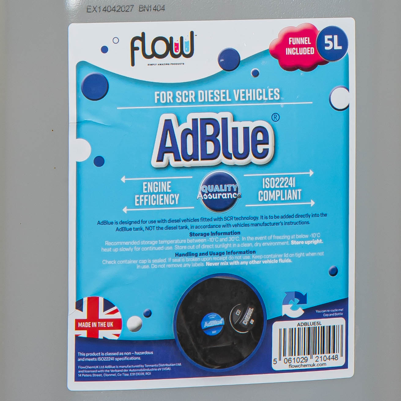 5 Litre AdBlue Fluid with Nozzle For Diesel Car Vehicle Engines