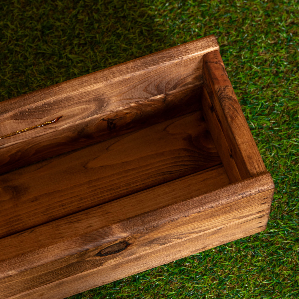 Hand Made 51cm x 18cm x 14cm Rustic Wooden Garden Flower Planter