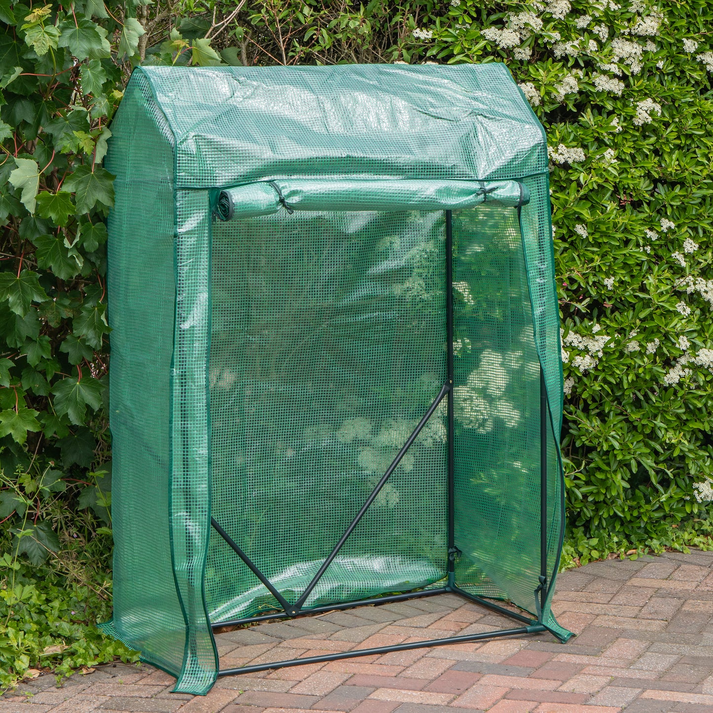 1.5m x 1m Outdoor Greenhouse for Plants with Steel Frame and Protective PE Cover