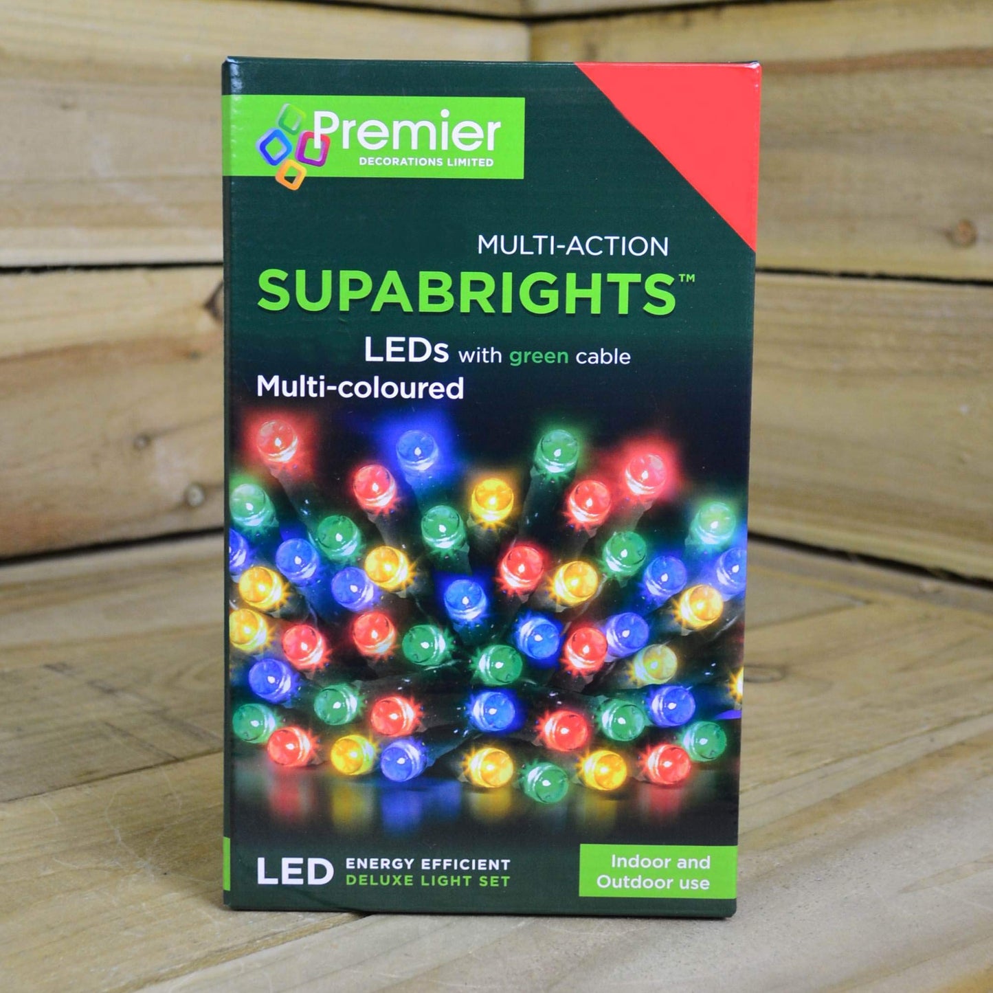 380 LED 23m Premier Christmas Outdoor 8 Function Timer Lights in Multicoloured