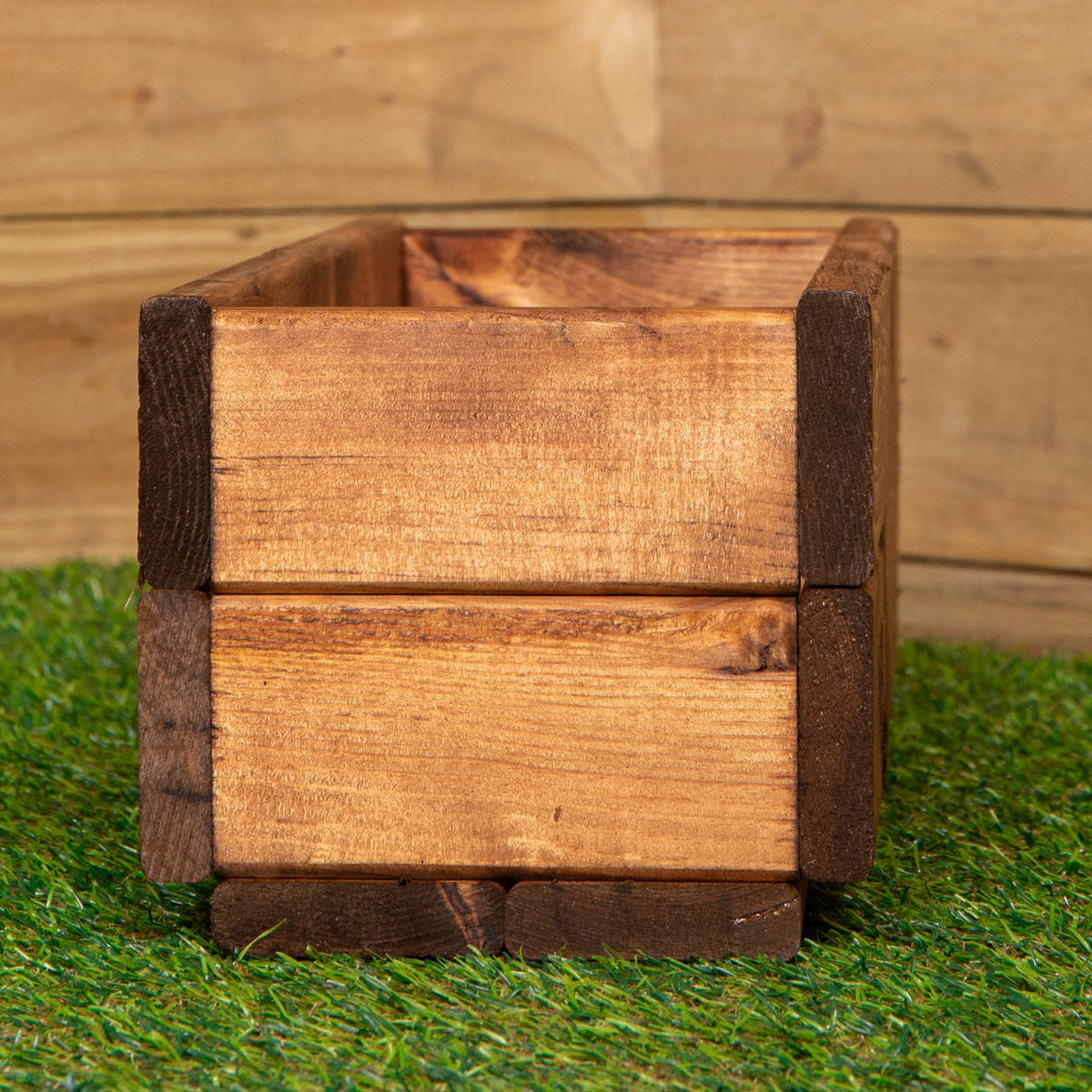 Hand Made 51cm x 18cm x 14cm Rustic Wooden Garden Flower Planter