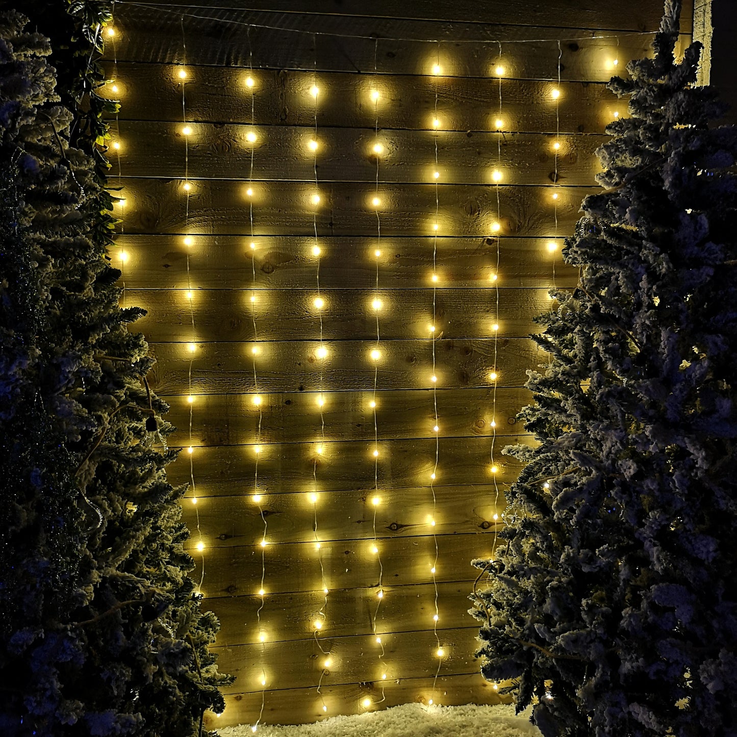 2.1m 300 LED Indoor Outdoor Party Curtain Christmas Lights in Warm White