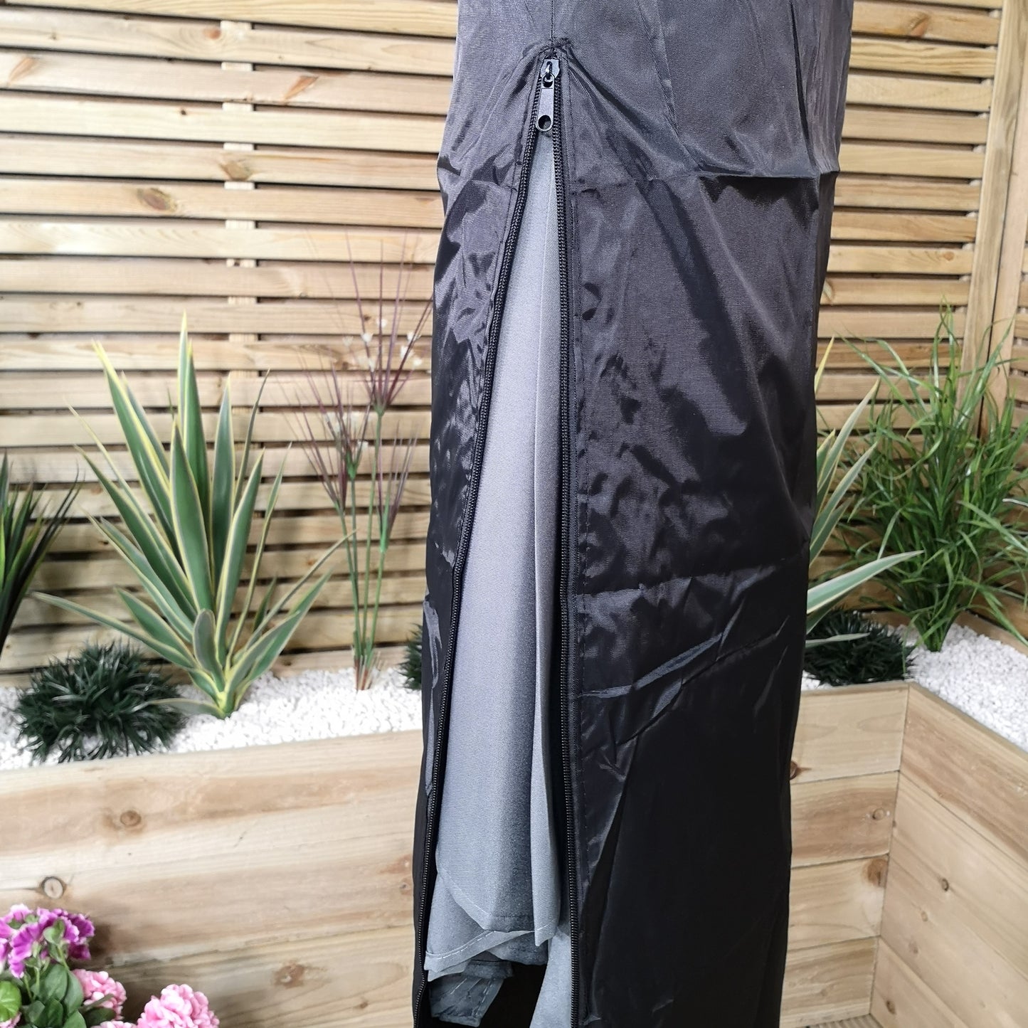 3m Waterproof Cover for Hanging Banana Cantilever Garden Parasol in Black