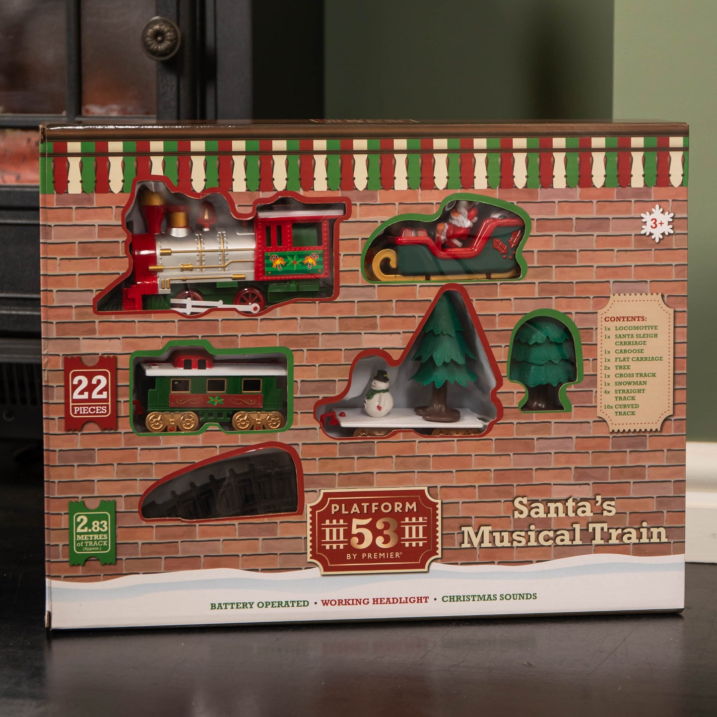 20pc Battery Operated Light up Christmas Santa's Musical Train Set - Jingle Bells