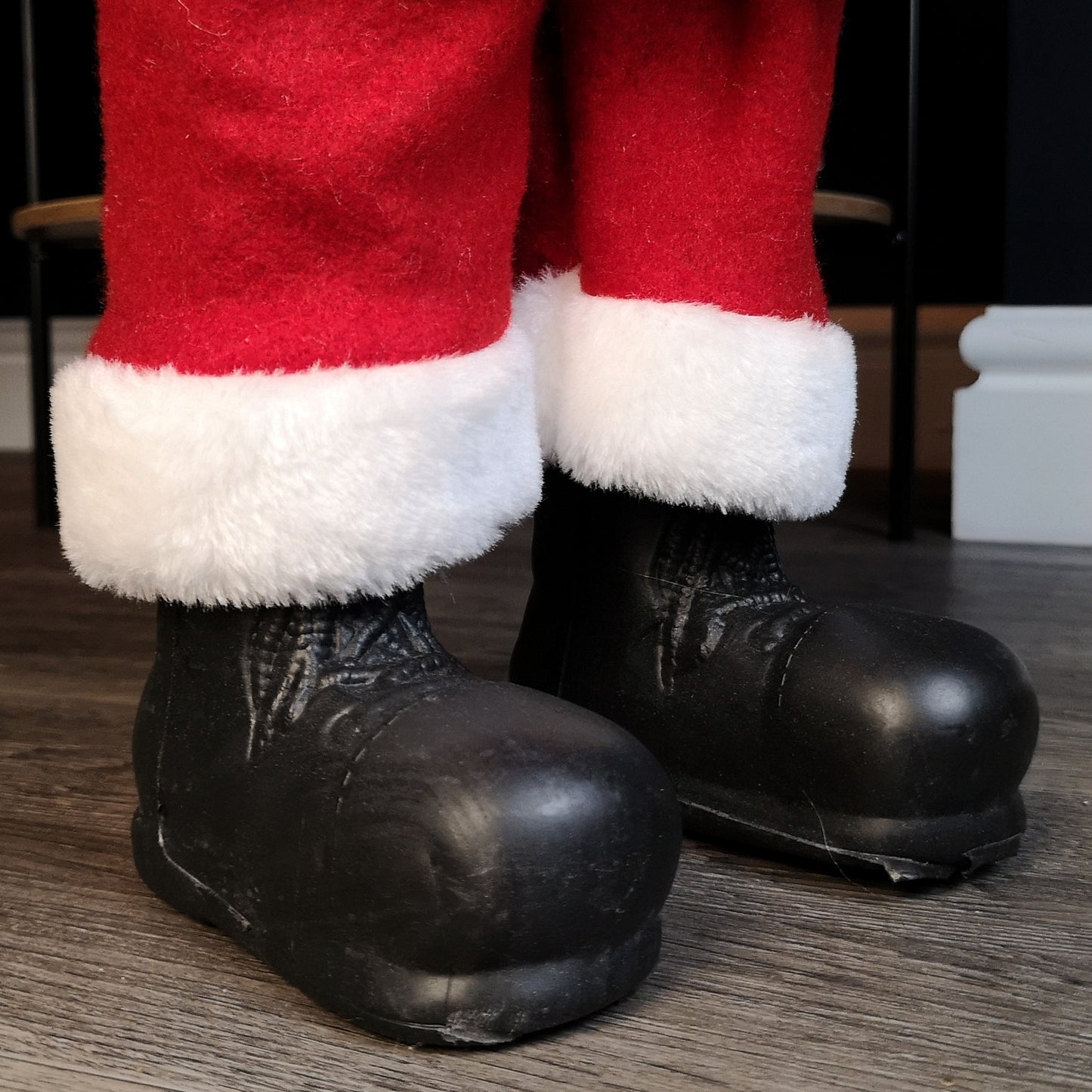 60cm Red Standing Santa Claus Indoor Decoration with Present and Green Sack