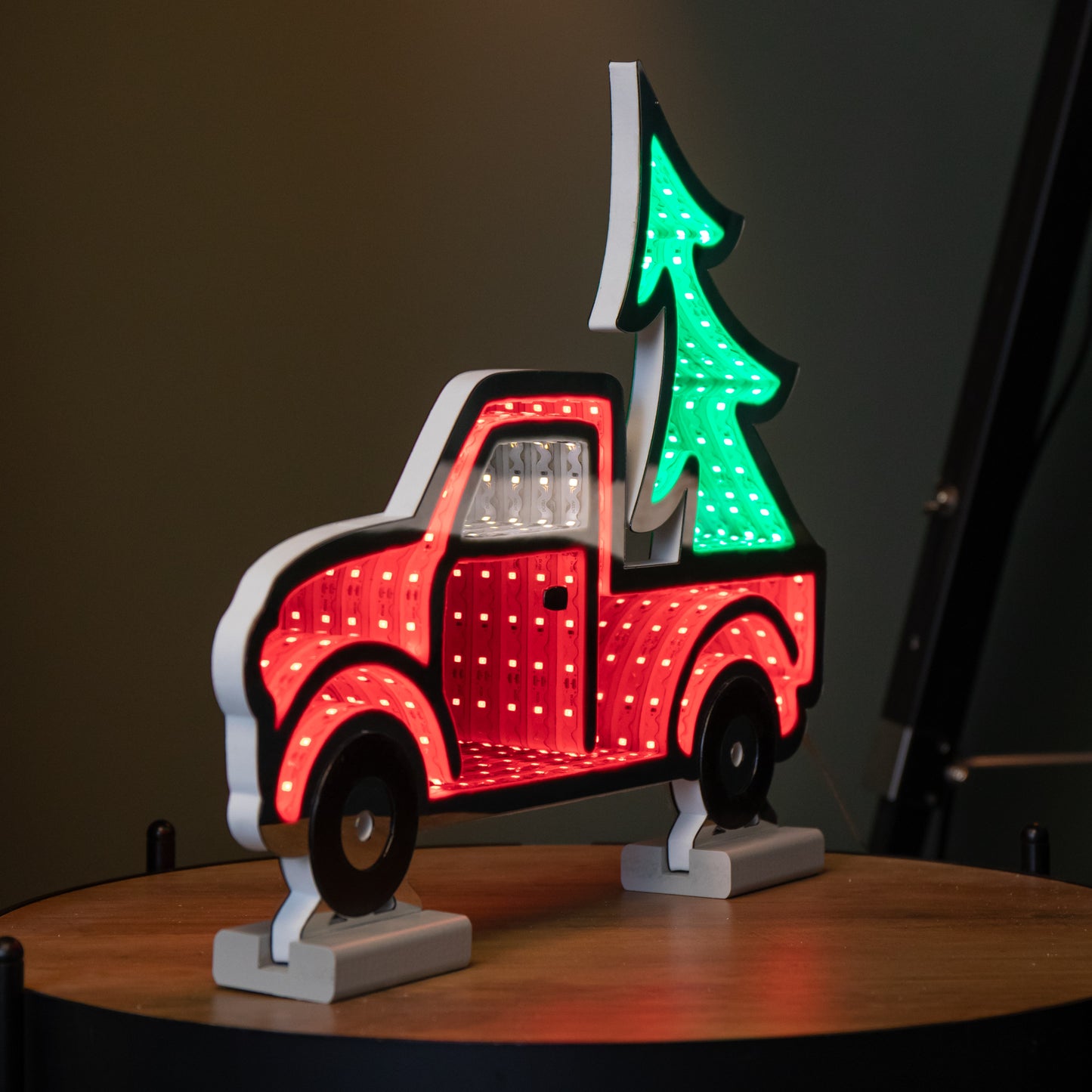 40cm LED Infinity Light Red Truck