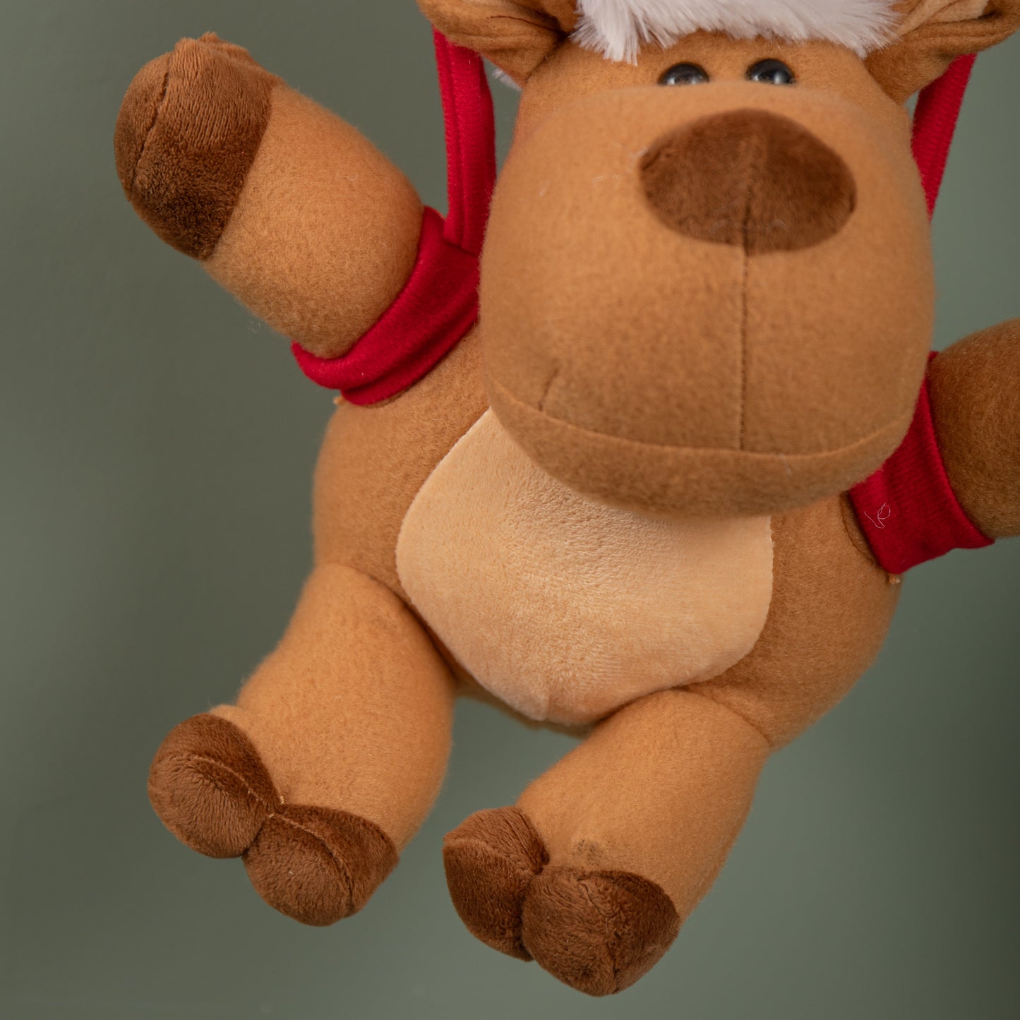 45cm Battery Operated Musical Parachuting Reindeer with Leg Kicking Motion