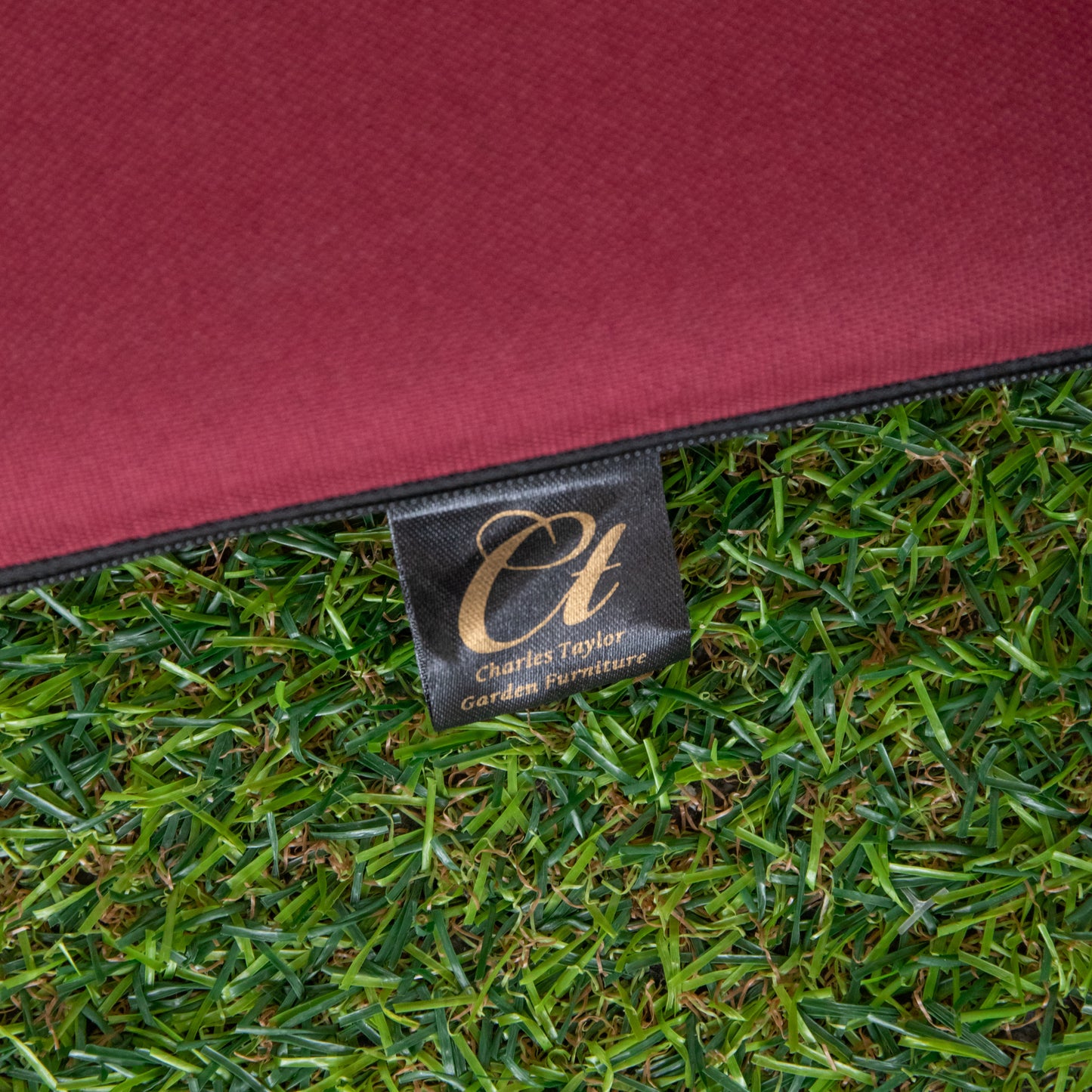 99 x 20 x 5cm Cushion Back for 2 Seater Wooden Garden Bench in Burgundy