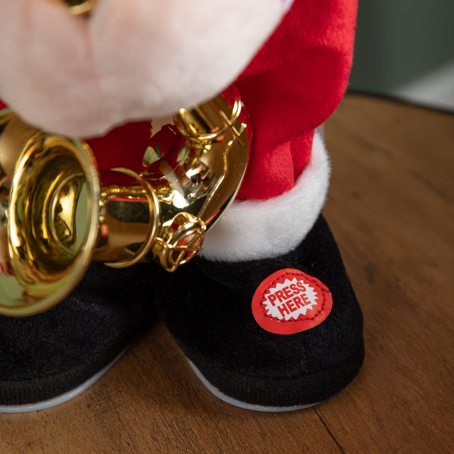 35cm Battery Powered Animated and Singing Santa with Saxophone Decoration