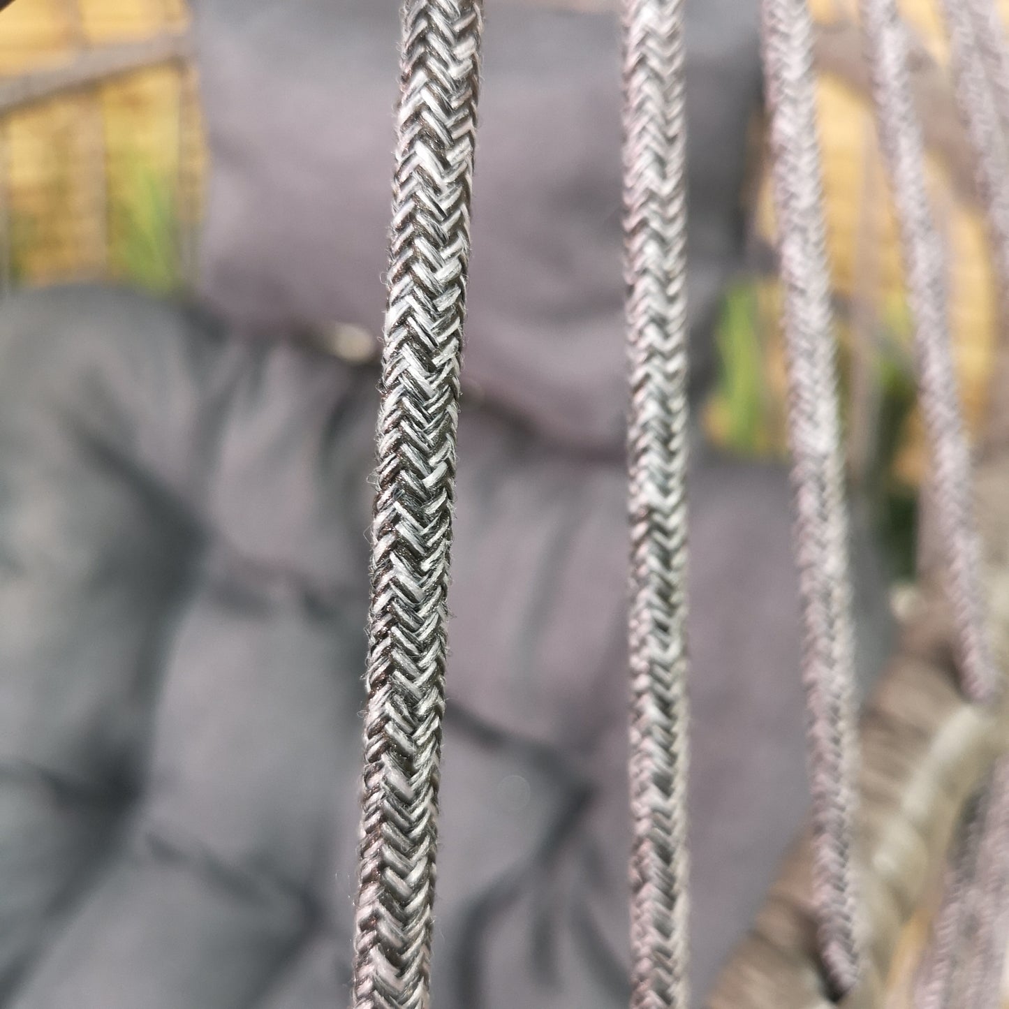 Factory Seconds: Samuel Alexander Grey Hanging Egg Chair With Stand Waterproof Cover And Cushions Steel Frame Rattan Outdoor Swing Chair Garden Seat Hammock Balcony Conservatory Furniture