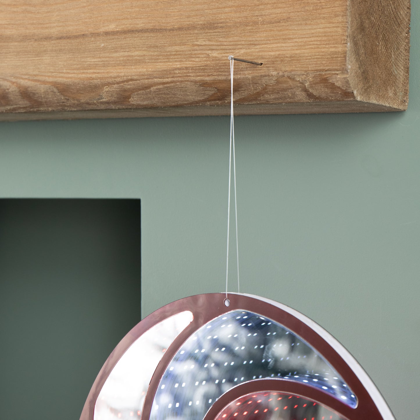 60cm Light up Hanging Christmas Lollipop Infinity Light Decoration with Spinning Effect