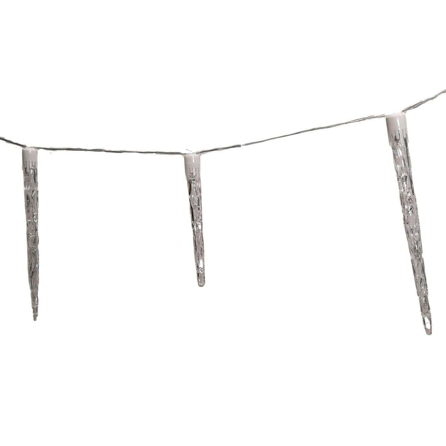 Factory Seconds: 4.7m Set of 10 In-Lit Icicle Lights with 40 LEDs in Cool White