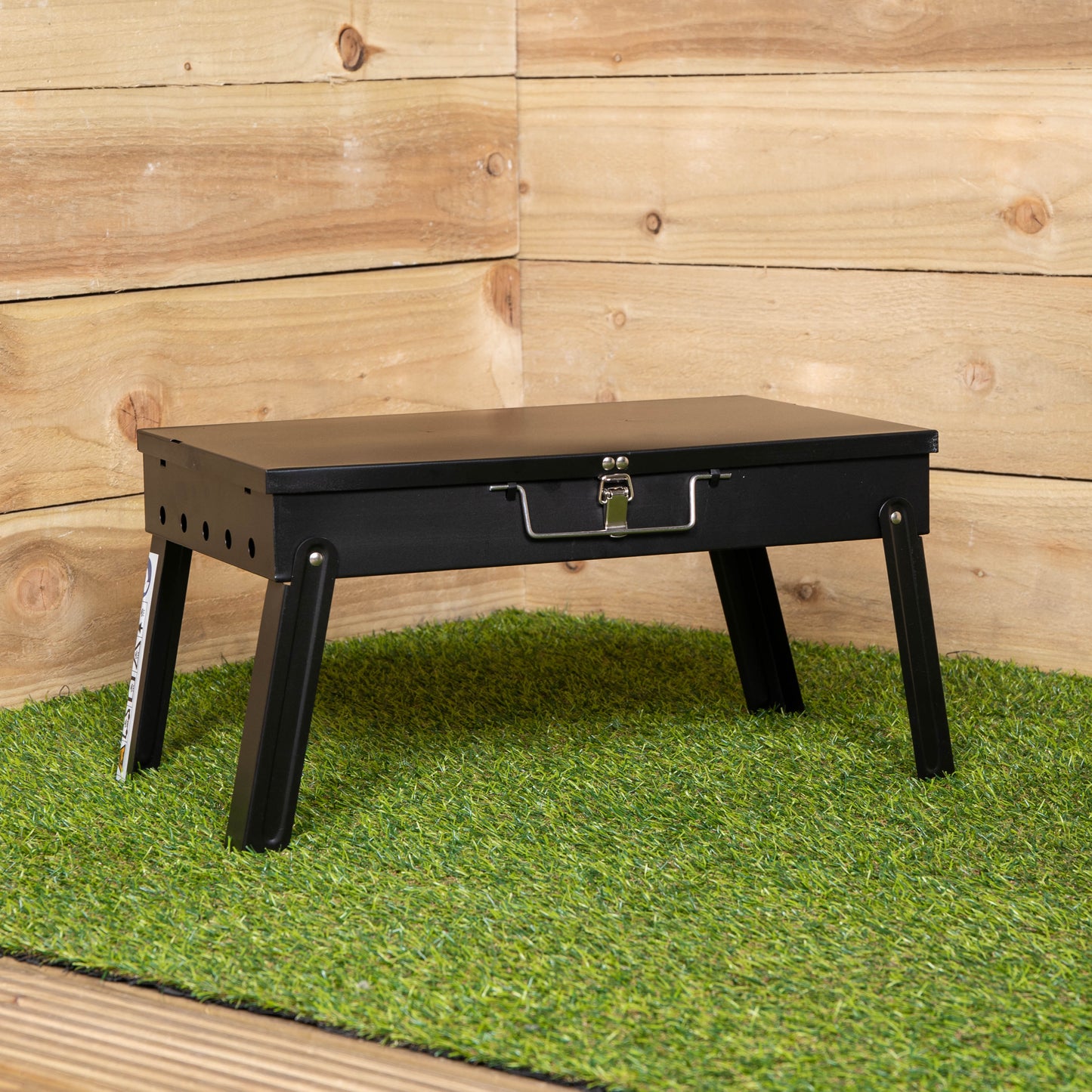 43cm x 26cm Folding Portable Camping Beach Barbecue BBQ with Wind Shield & Tools