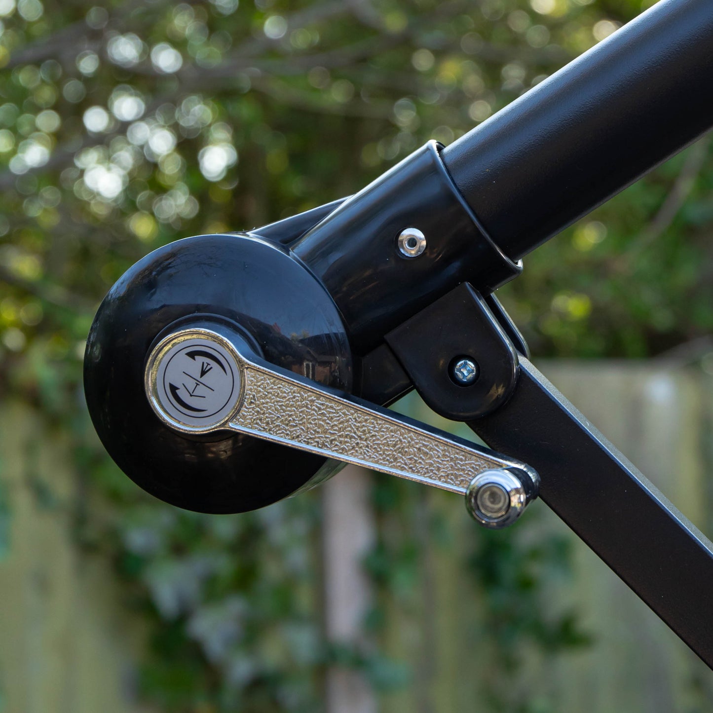 Samuel Alexander 3m Cantilever Parasol in Black with Crank Handle for Patio Garden Banana Parasol with UV Protection Outdoor Umbrella Sun Shades for Garden