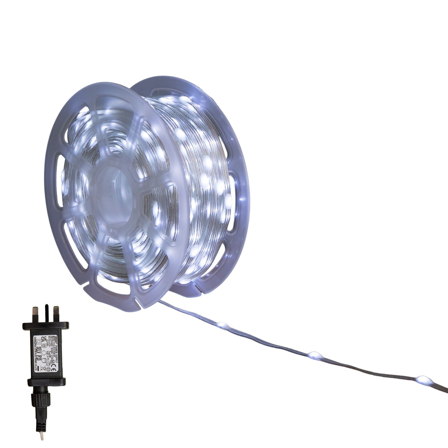 37.5m Light up Christmas Two Tone String Lights with 500 Warm White & Cool White LEDs