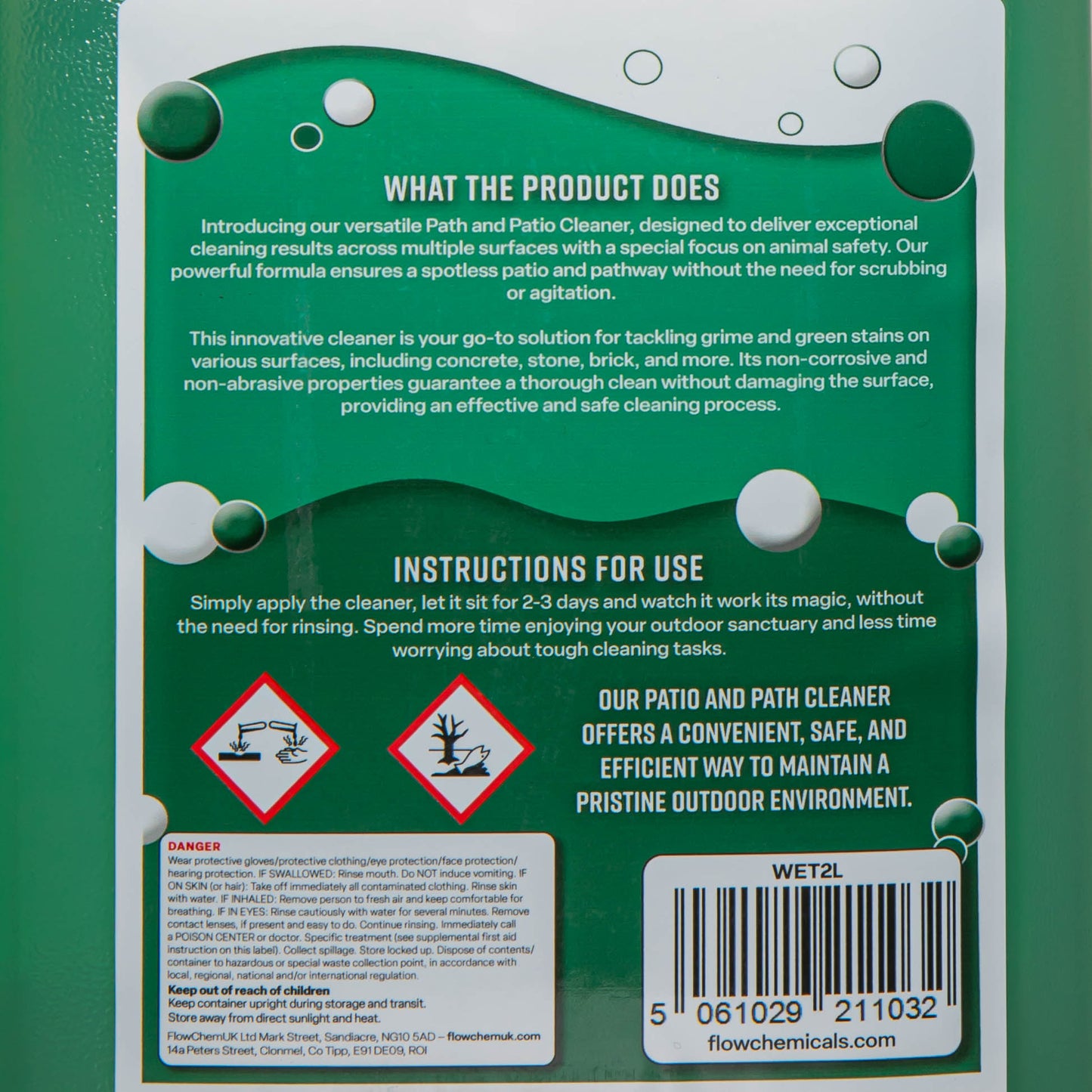 2.5 Litre Wet & Walk Away Patio Surface Cleaner Concentrate