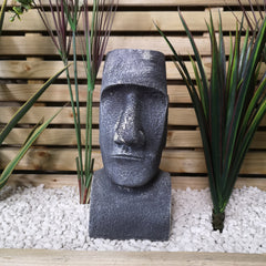 30cm Easter Island Head Sculpture Garden Patio Decoration 