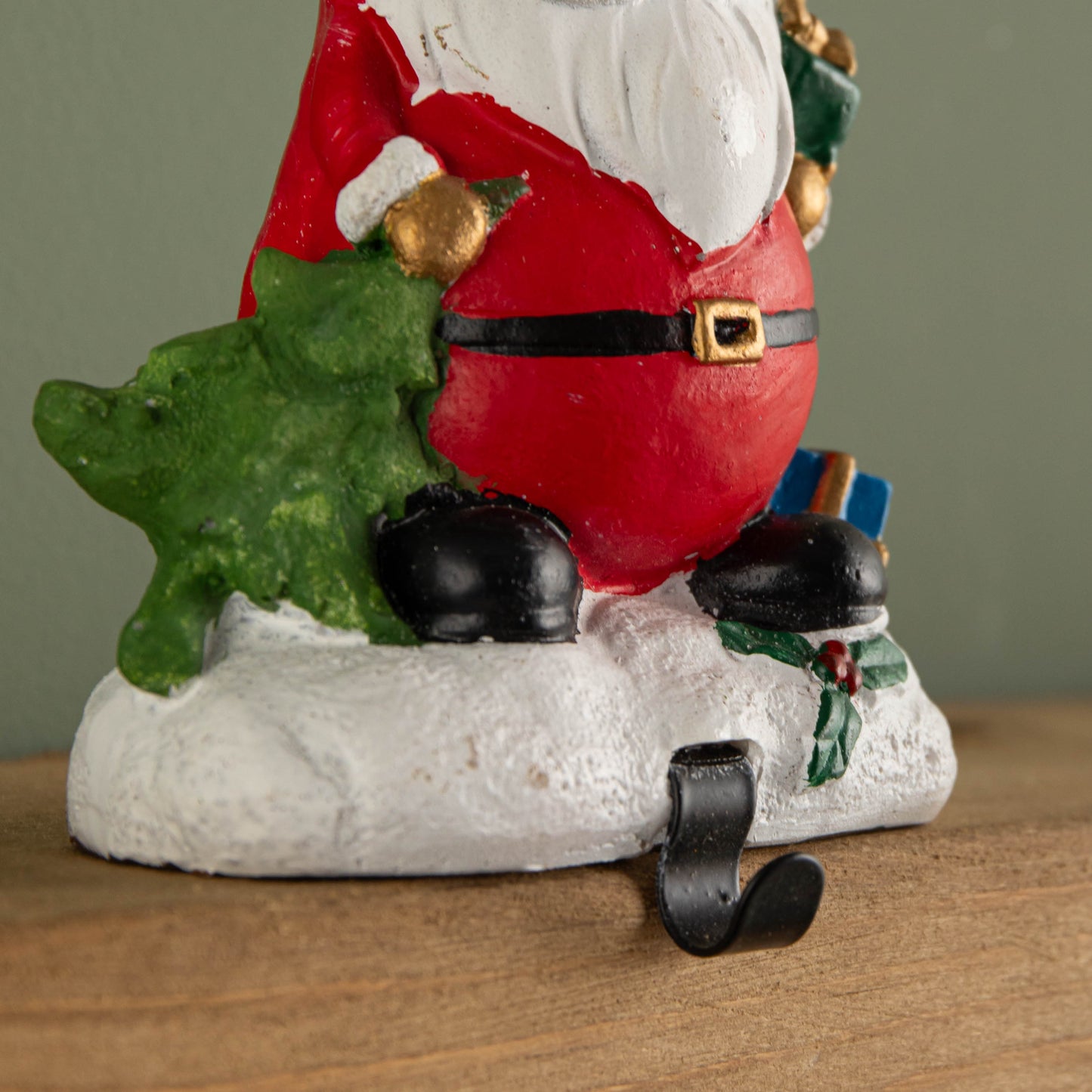 13cm Premier Christmas Stocking Hanger Decoration in Santa Design