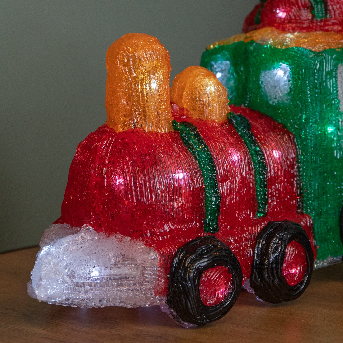 24cm Battery Operated Light up All Aboard Christmas Train with LEDs
