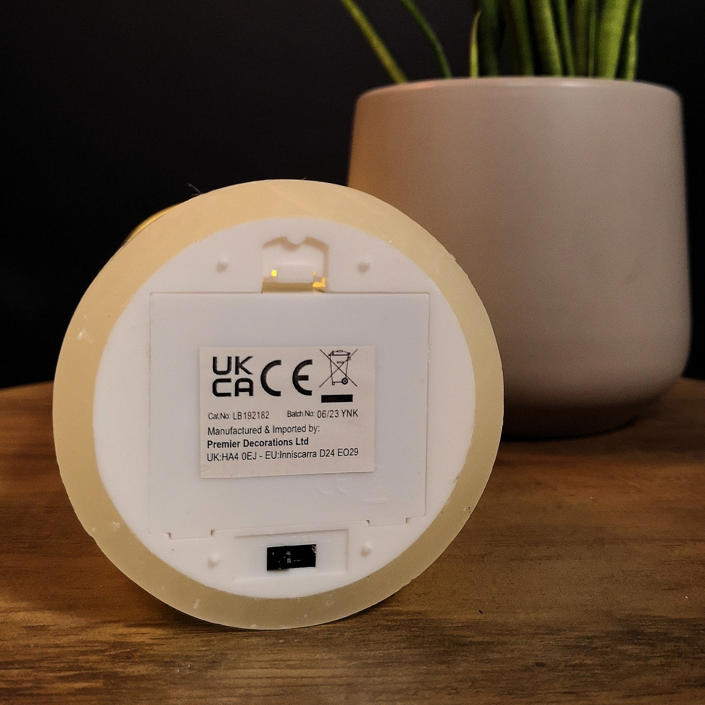 23x9cm Christmas Warm White Flickerbright Candle with Timer