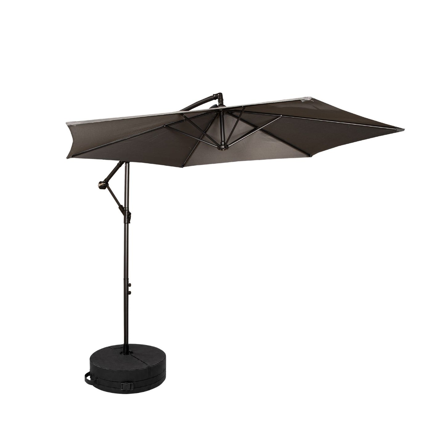 Choice of Colour: 3m Cantilever Banana Garden Parasol with Crank Handle with Base Bag Included