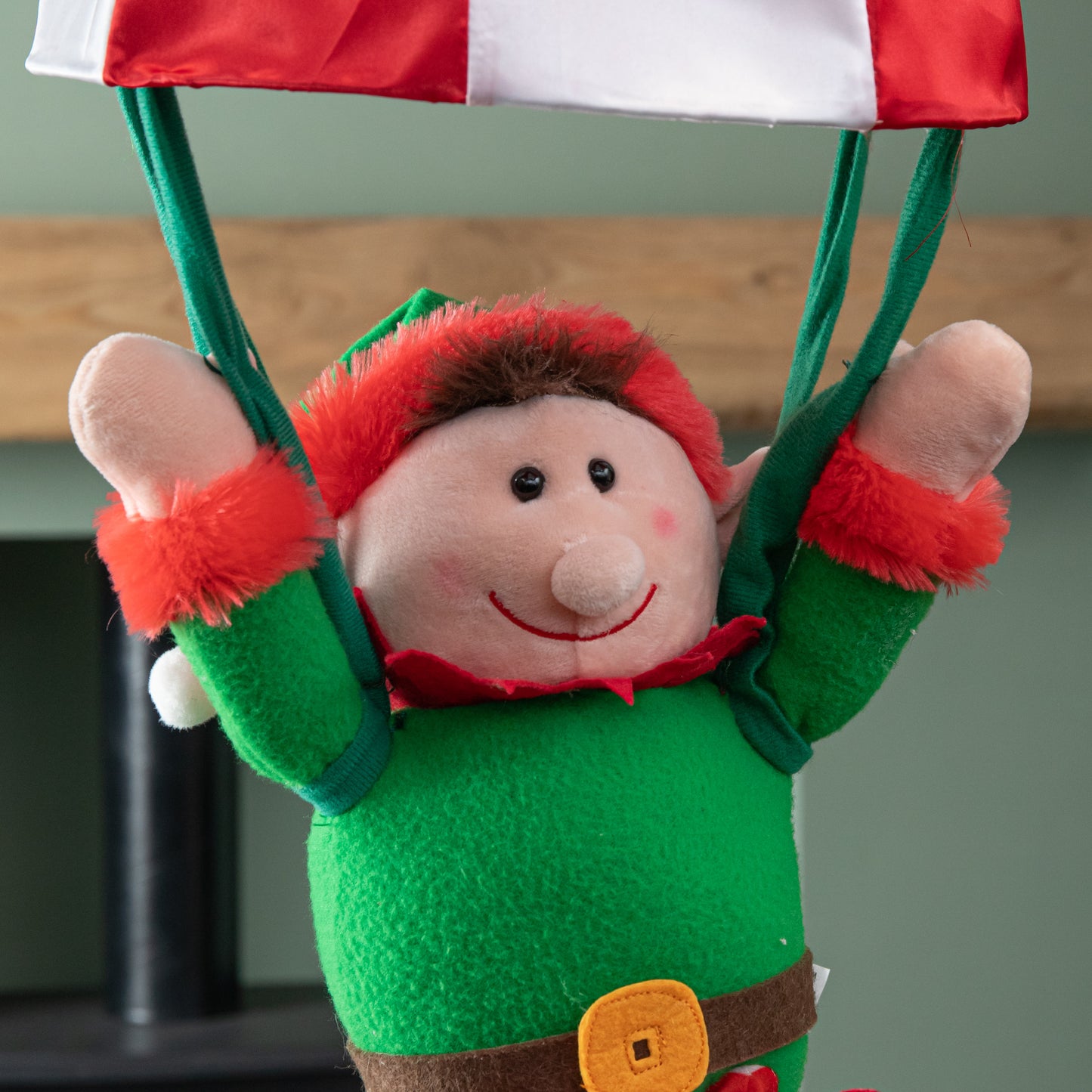 45cm Animated and Musical Kicking Christmas Elf Decoration