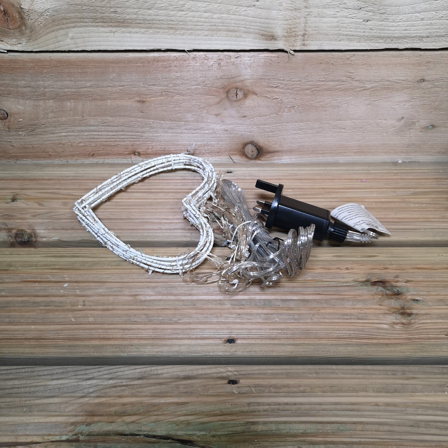 1.2m Premier Christmas Static Heart LED Silver Pin Wire V Curtain Lights in Rainbow