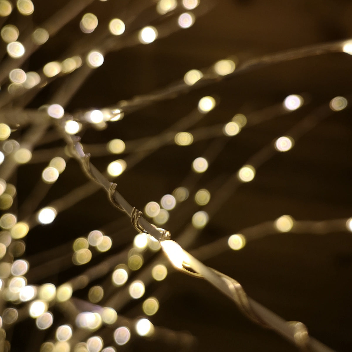 7ft (2.1m) White Modelling Micro Dot Tree with 1,700 Twinkling LEDs in Warm white